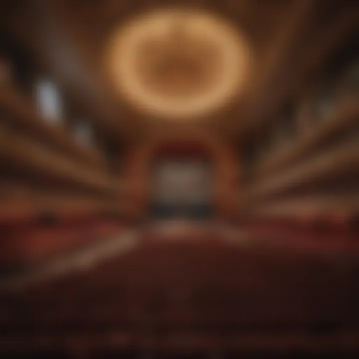 Interior shot of the concert hall highlighting its acoustic design