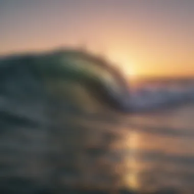 A serene ocean wave captured at dawn