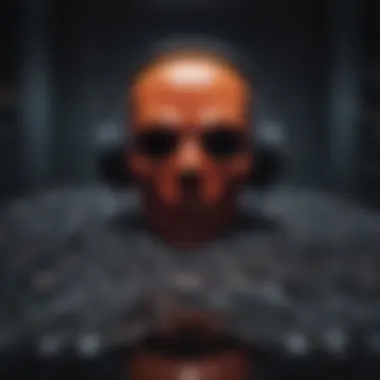 The Sinister Side of Algorithmic Playlists A visual representation of algorithmic music playlists with a sinister twist.