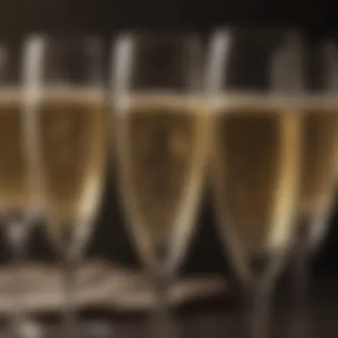 Elegant champagne flutes filled with sparkling bubbles