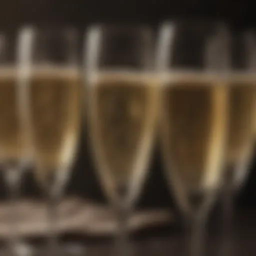 Elegant champagne flutes filled with sparkling bubbles