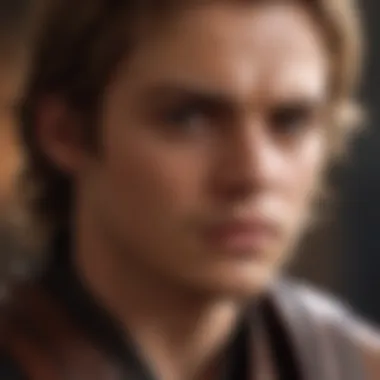 Anakin's Inner Conflict A close-up of Anakin Skywalker in deep contemplation.
