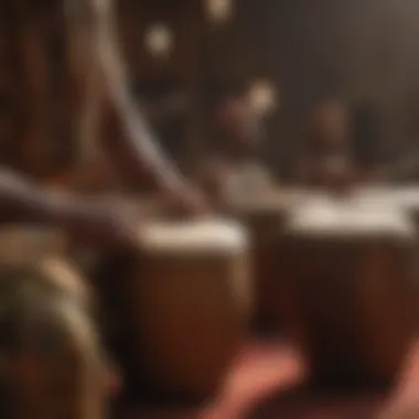 The Heartbeat of African Music Traditional African drumming session