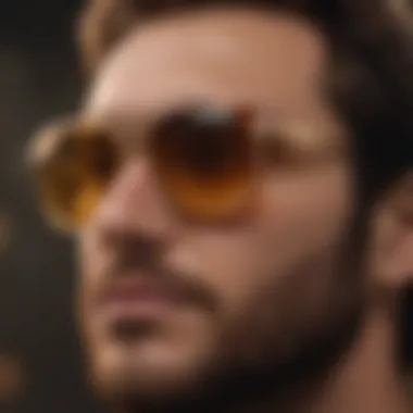 Evolution of Rockstar Shades A historical timeline showcasing the evolution of rockstar shades throughout different music eras.