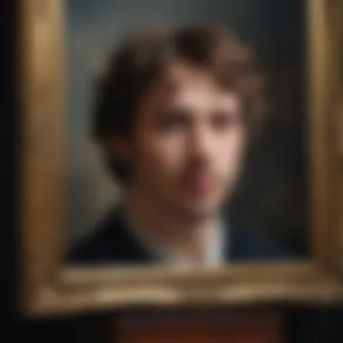Close-Up of Alexandre Renoir's Painting A close-up of a painting by Alexandre Renoir illustrating his unique style and technique.