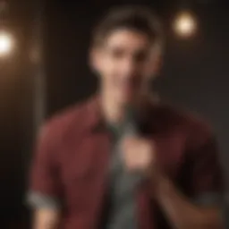 Andrew Schulz performing stand-up comedy on stage