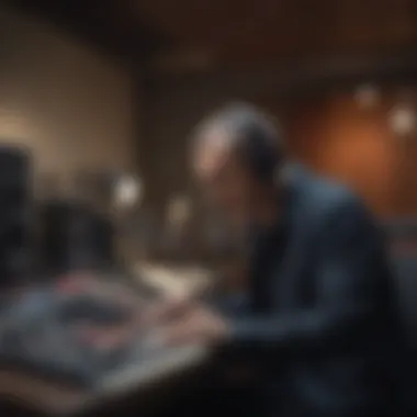 Recording Studio Session David Gray in a recording studio