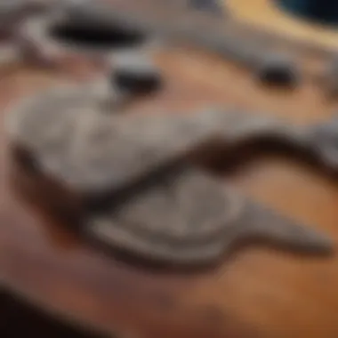 Close-up of a beautifully crafted guitar showcasing intricate details