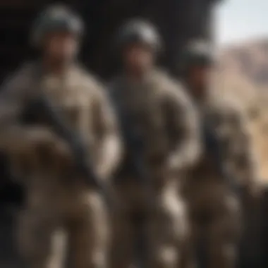 Modern Day Airborne Soldiers Ready for Action Modern airborne soldiers preparing for deployment