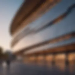 Exterior view of a modern konserthus showcasing its unique architecture.