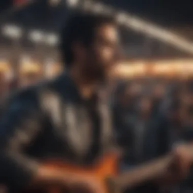 Celebrating Live Music in Iran A renowned Iranian musician performing at an outdoor concert