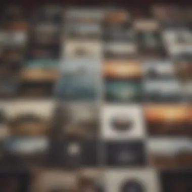 Visual Journey Through Bon Iver's Albums A collage of Bon Iver's early album covers showcasing his musical journey