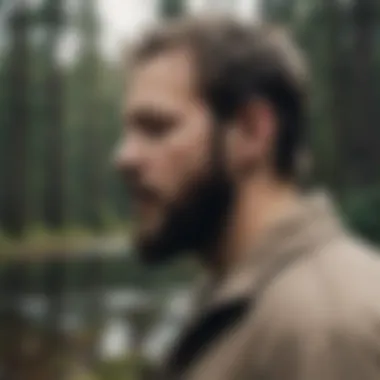 Emotional Resonance in Bon Iver's Music A serene landscape representing the emotional depth of Bon Iver's lyrics