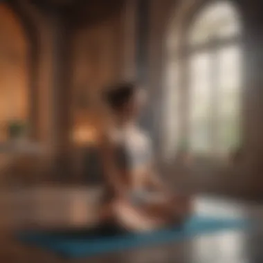 Yoga Inspired by Ancient Greek Goddesses A serene environment with yoga mats inspired by Greek mythology