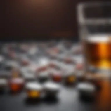 Evaluating the Duality of Alcohol Pills A conceptual illustration showcasing the balance between potential benefits and risks of alcohol pills.