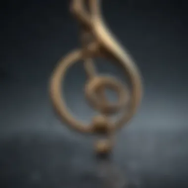 Abstract representation of musical notes intertwined with mathematical symbols