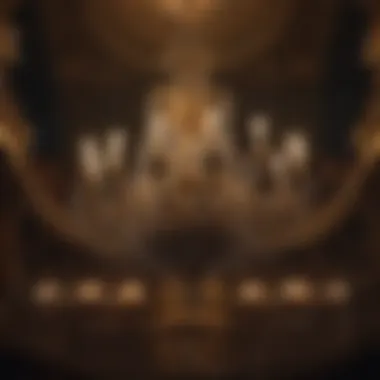 Symbol of Grandeur An ornate chandelier, symbolizing the grandeur of the opera