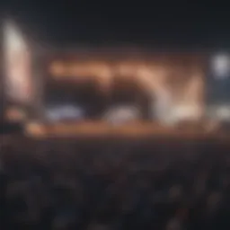 A vibrant country music festival showcasing diverse artists performing on stage.