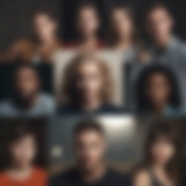 A collage of popular Christian bands representing various subgenres.