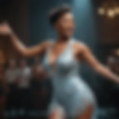 Tiffany Haddish performing on stage with energy