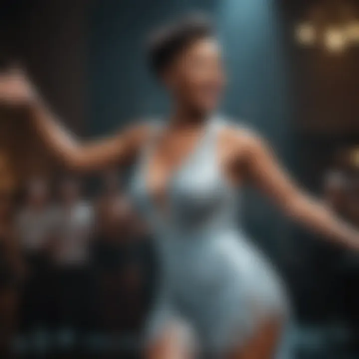 Tiffany Haddish performing on stage with energy