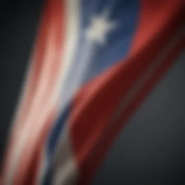 A close-up of a flag during a national celebration