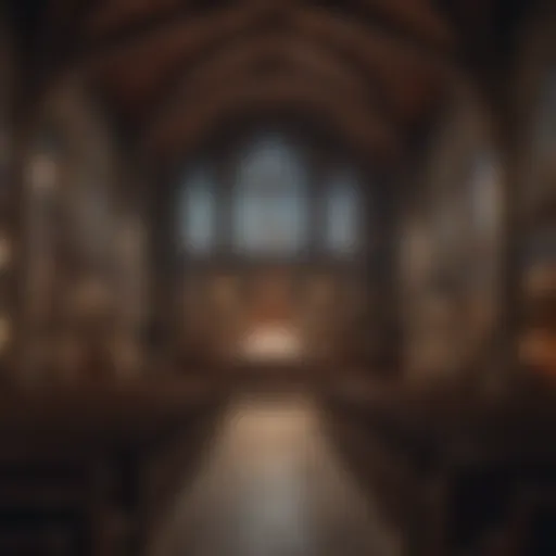 Historic church interior with a choir