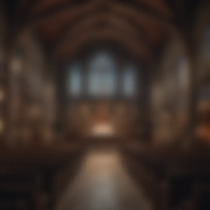 Historic church interior with a choir