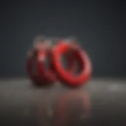Artistic representation of red handcuffs symbolizing emotional struggle