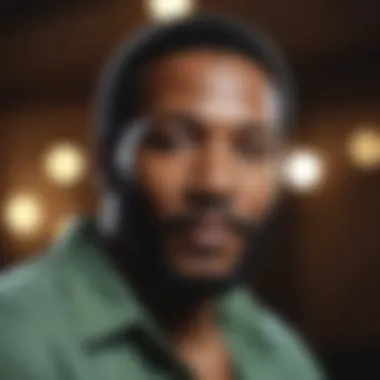 Moments of Reflection A vintage photograph of Marvin Gaye in a reflective mood.