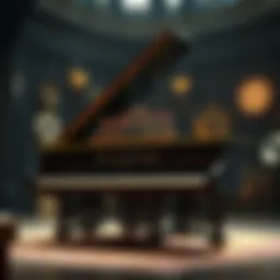 The Titanic piano showcasing intricate craftsmanship