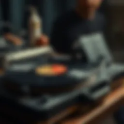 A vintage record player spinning a vinyl, symbolizing the roots of tremble music.