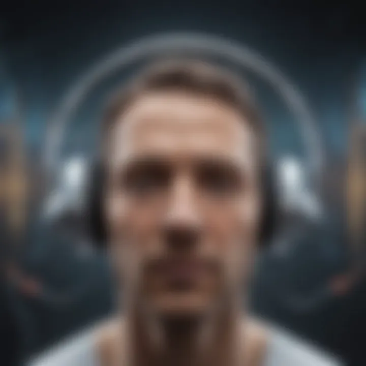 Conceptual illustration of binaural beats