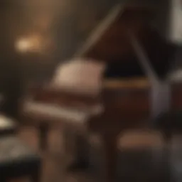 Elegant grand piano showcasing intricate craftsmanship