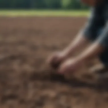 Soil sample collection in a field