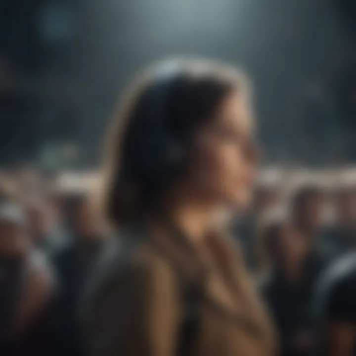 An evocative representation of music as a protest tool