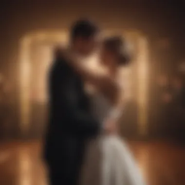 Couple sharing an intimate slow dance under soft lighting